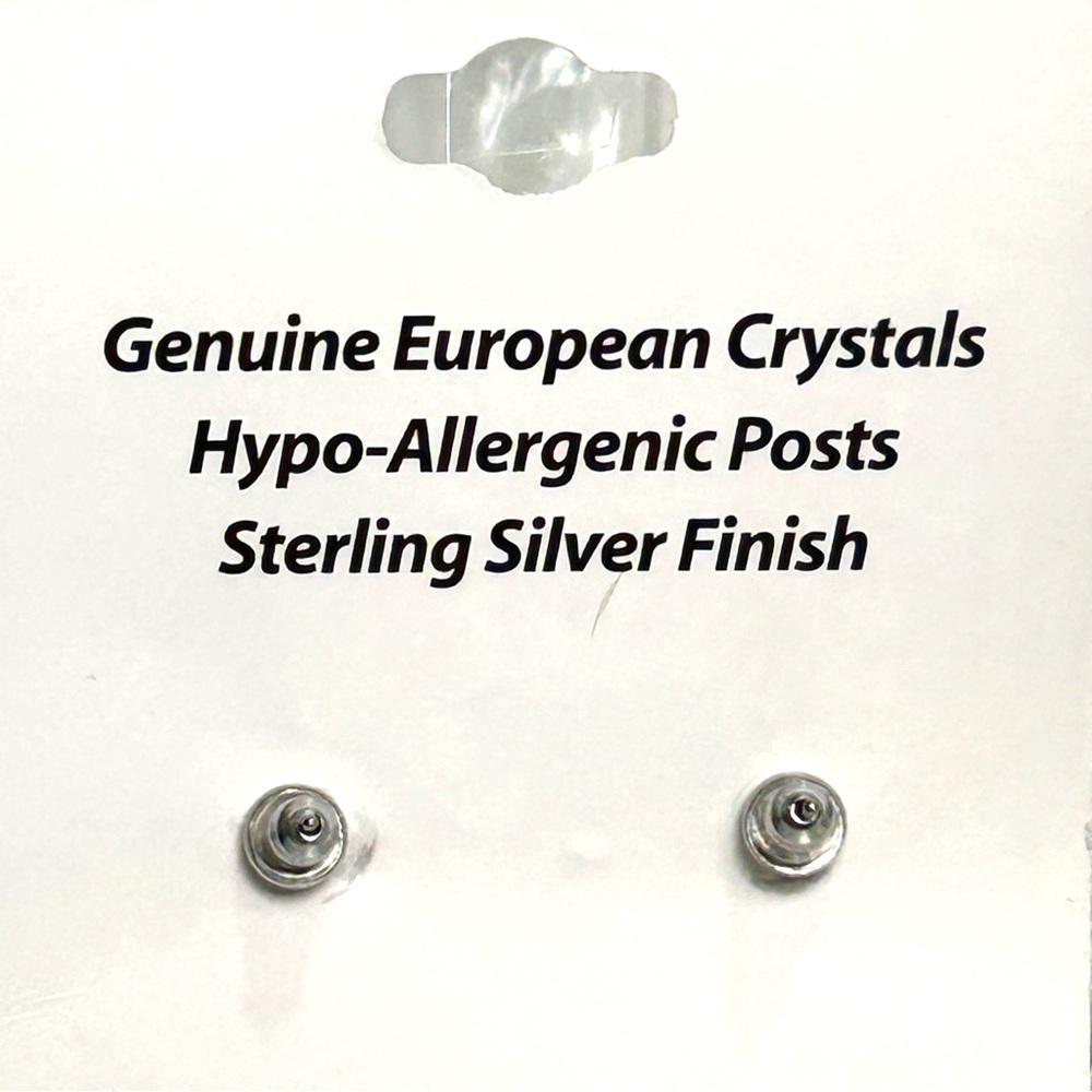 Crystal Bikini Dangle Earrings Blue Green Sterling Silver Hypo Allergenic NEW - Picture 4 of 5